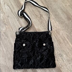 Sondra Roberta Black Patent Leather Quilted Shoulder Bag (NWOT)